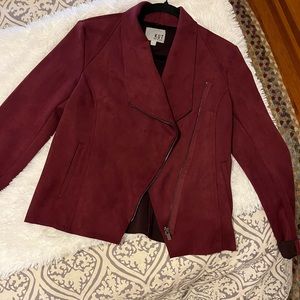 KUT from the Kloth wine colored faux suede blazer / jacket - size Small